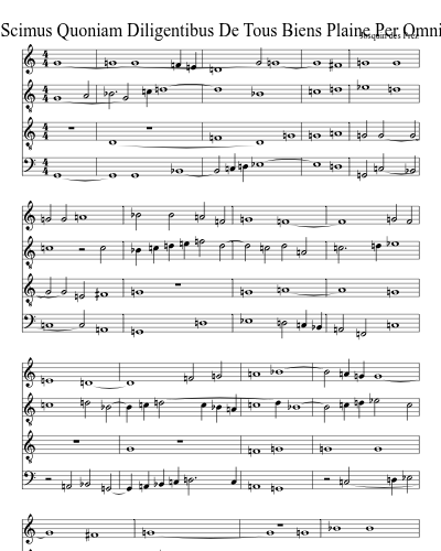 Jos2012 Scimus Quoniam Diligentibus De Tous Biens Plaine Per Omnia Secula