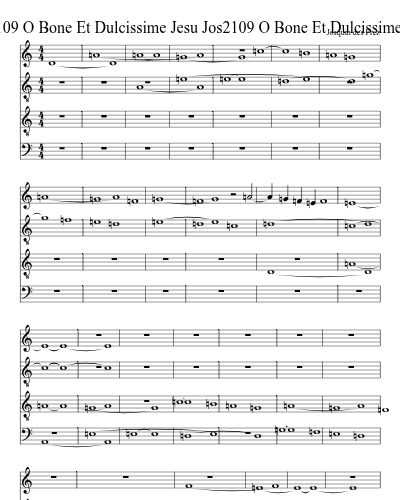 Jos2109 O Bone Et Dulcissime Jesu Jos2109 O Bone Et Dulcissime Jesu preview