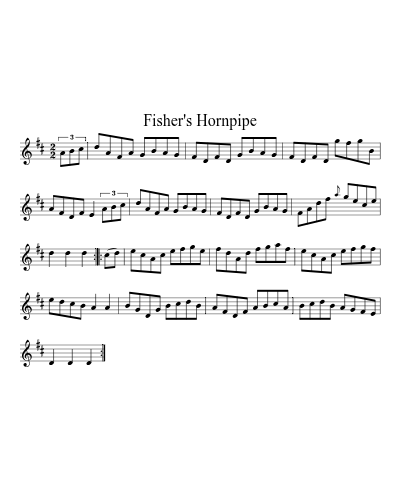 Fisher's hornpipe (Version 5) sheet music preview