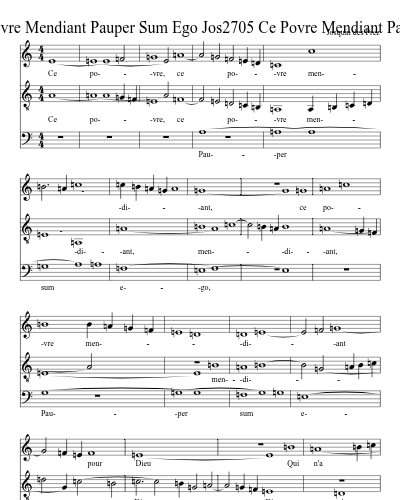 Jos2705 Ce Povre Mendiant Pauper Sum Ego Jos2705 Ce Povre Mendiant Pauper Sum Ego