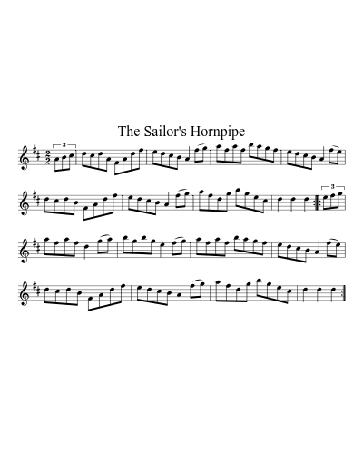 The sailor's hornpipe (Version 3) sheet music preview