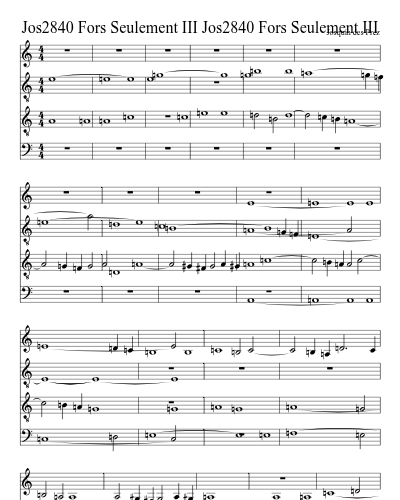 Jos2840 Fors Seulement III Jos2840 Fors Seulement III