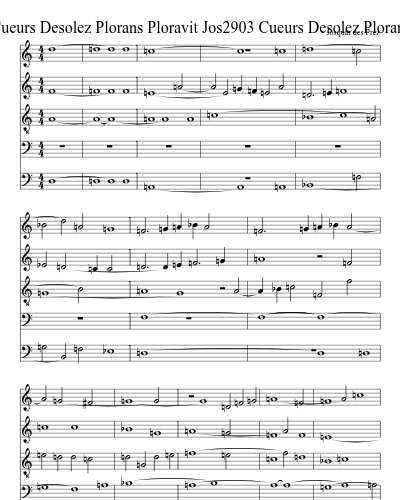 Jos2903 Cueurs Desolez Plorans Ploravit Jos2903 Cueurs Desolez Plorans Ploravit