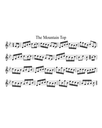 The Mountain Top sheet music preview