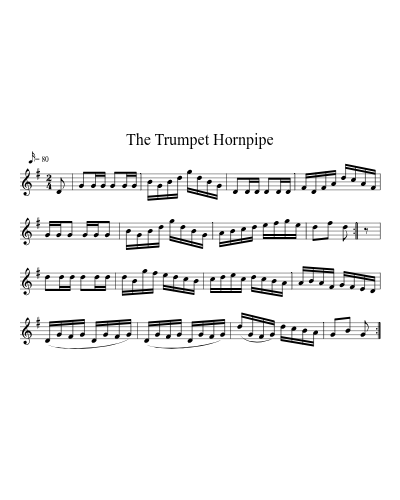 The Trumpet Hornpipe (Version 2) sheet music preview