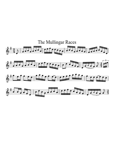 The Mullingar Races sheet music preview