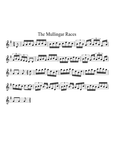 The Mullingar Races (Version 2) sheet music preview