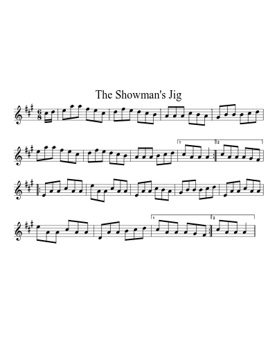 The Showman's Jig sheet music preview