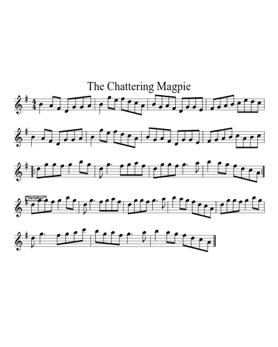 The Chattering Magpie (Version 2) sheet music preview