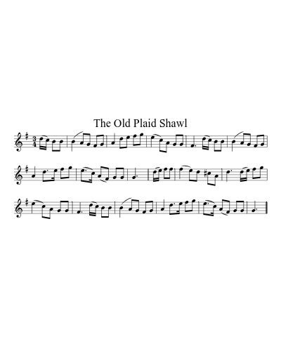 The Old Plaid Shawl sheet music preview