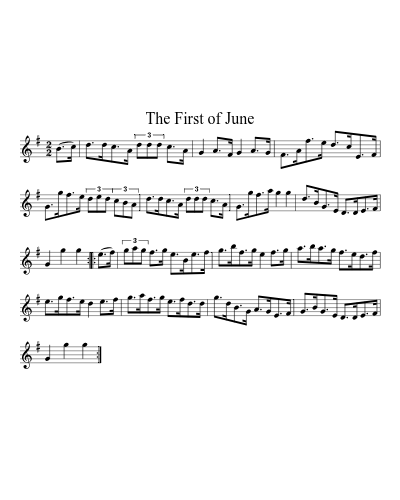 The First of June sheet music preview