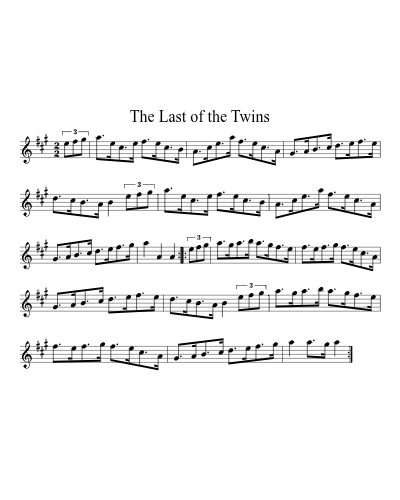 The Last of the Twins sheet music preview