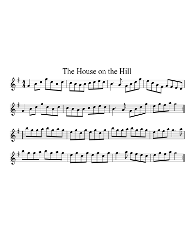 The House on the Hill sheet music preview