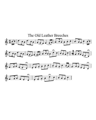The Old Leather Breeches sheet music preview