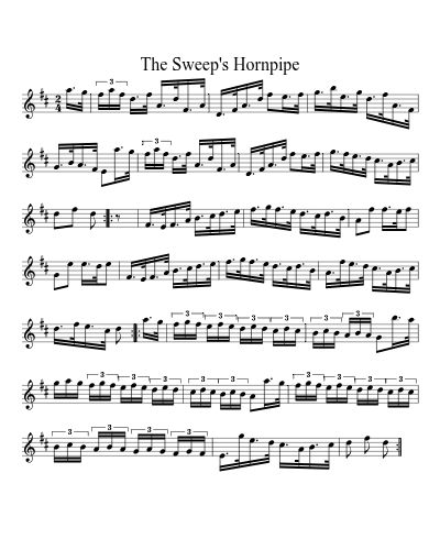 The Sweep's Hornpipe sheet music preview