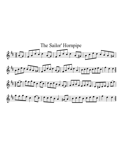 The Sailor' Hornpipe sheet music preview