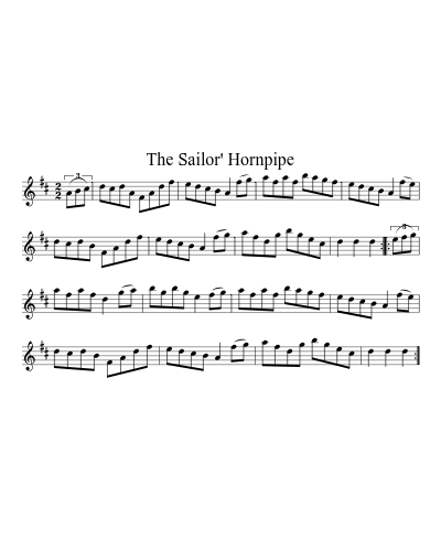 The Sailor' Hornpipe (Version 2) sheet music preview
