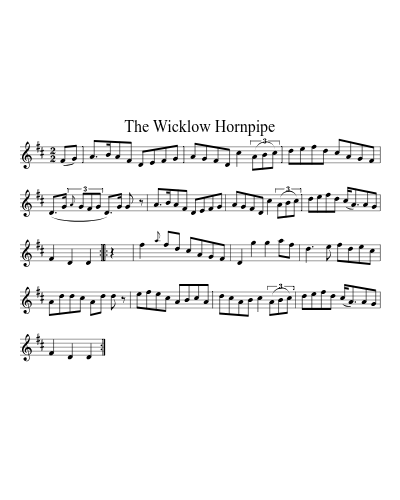 The Wicklow hornpipe (Version 2) sheet music preview