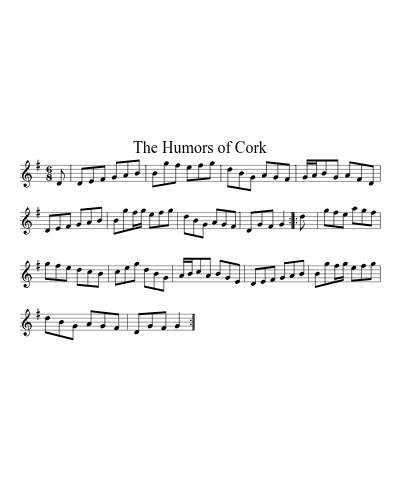 The Humors of Cork (Version 2) sheet music preview