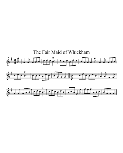 The Fair Maid of Whickham sheet music preview