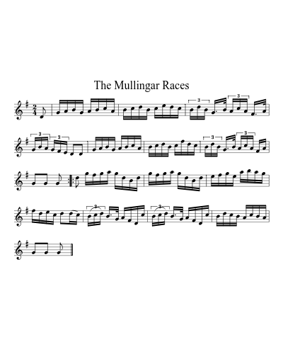 The Mullingar Races (Version 4) sheet music preview