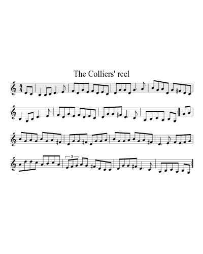 The Colliers' reel sheet music preview