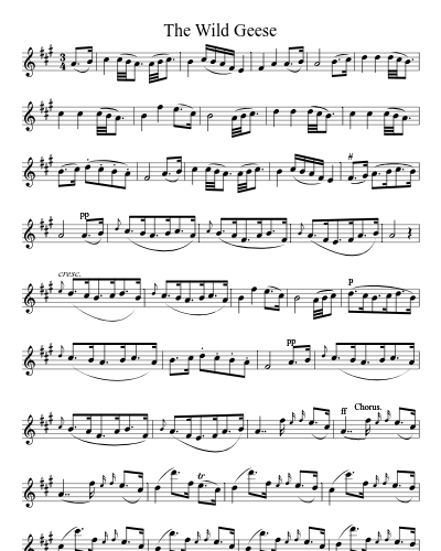 The Wild Geese sheet music preview