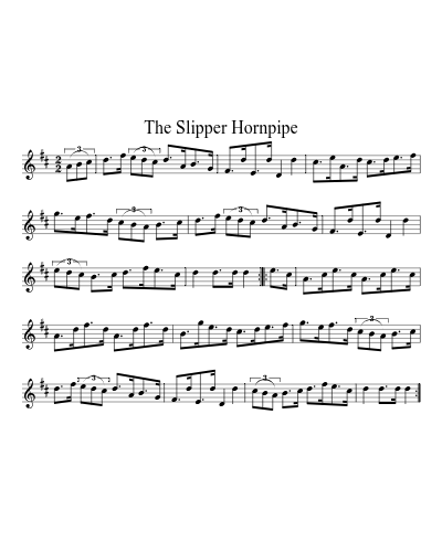 The Slipper Hornpipe (Version 2) sheet music preview