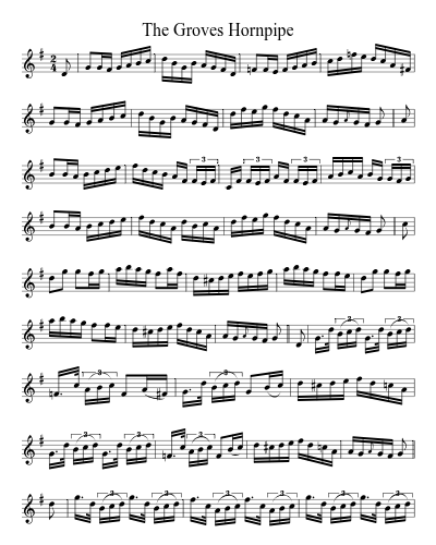 The Groves Hornpipe (Version 2) sheet music preview