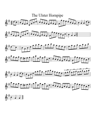 The Ulster Hornpipe (Version 2) sheet music preview