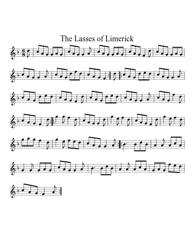 The Lasses of Limerick sheet music preview