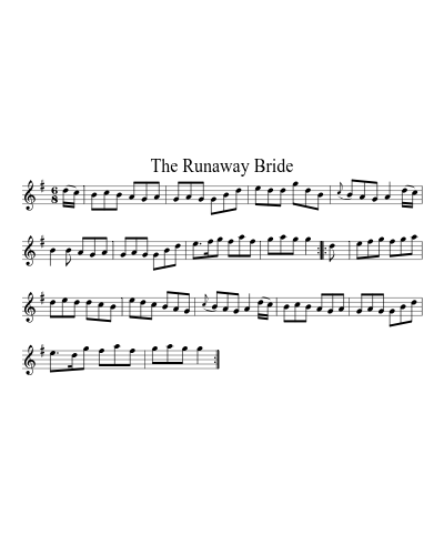 The Runaway Bride sheet music preview