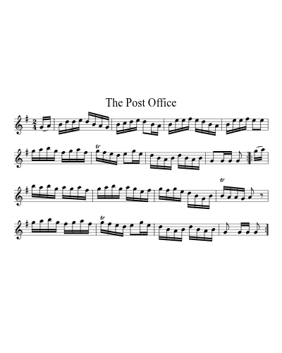 The Post Office (Version 2) sheet music preview