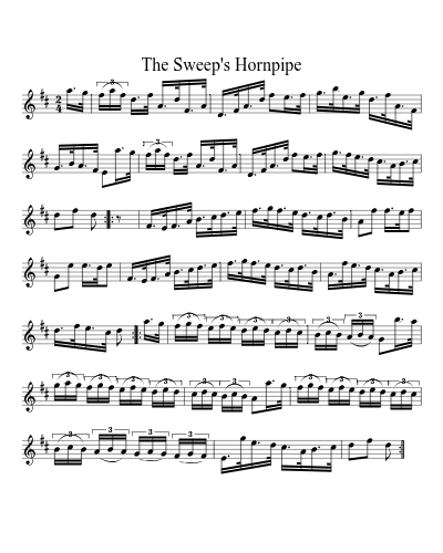 The Sweep's Hornpipe (Version 2) sheet music preview