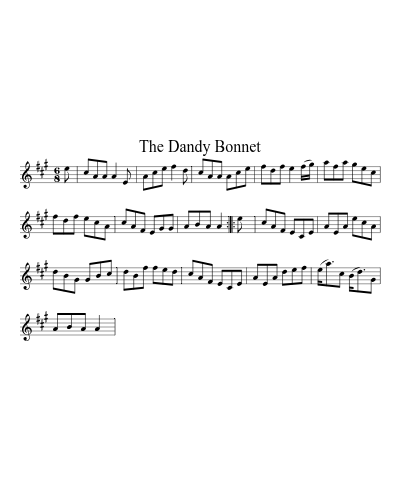The Dandy Bonnet sheet music preview