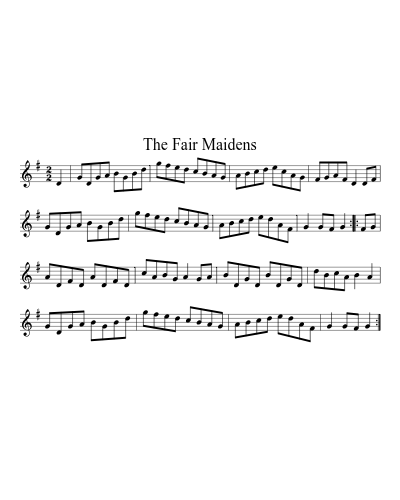 The fair maidens (Version 2) sheet music preview