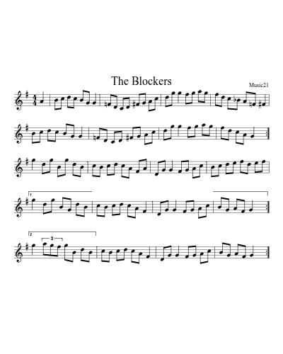 The Blockers sheet music preview