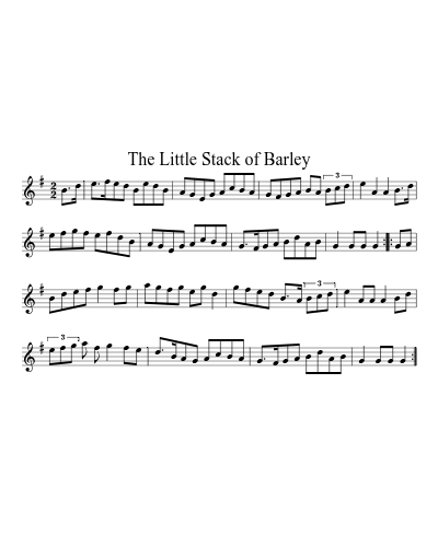 The Little Stack of Barley sheet music preview