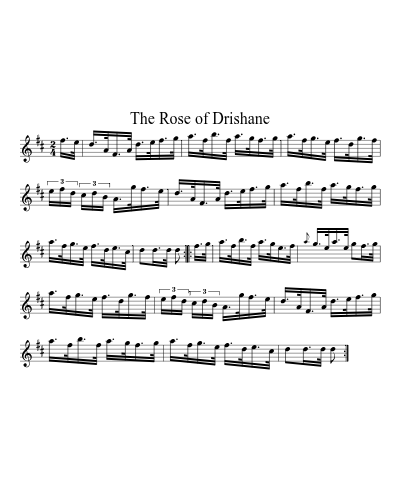The Rose of Drishane sheet music preview