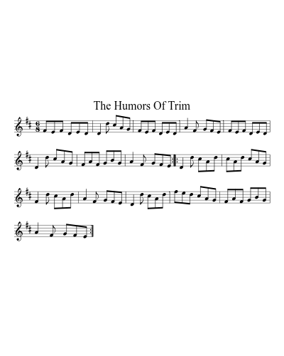 The Humors Of Trim sheet music preview