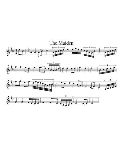 The Maiden sheet music preview