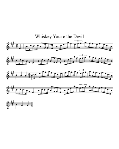 Whiskey You're the Devil