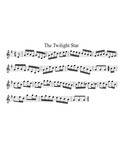 The Twilight Star sheet music preview