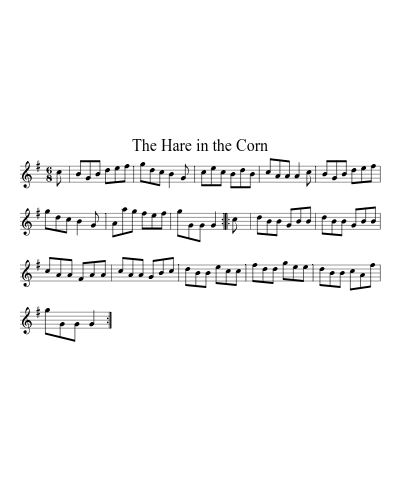 The Hare in the Corn sheet music preview