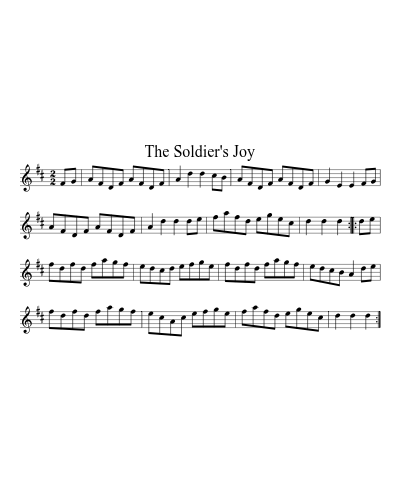 The soldier's joy (Version 2) sheet music preview