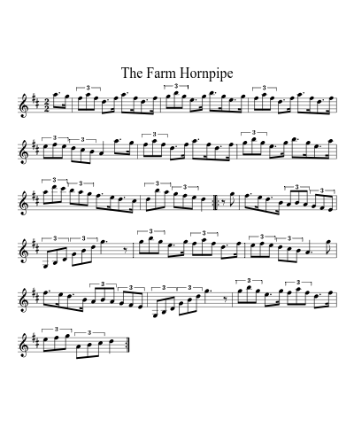The Farm Hornpipe sheet music preview