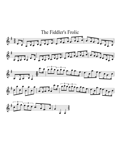 The Fiddler's Frolic sheet music preview