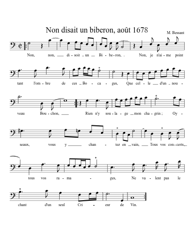 Non disait un biberon, août 1678