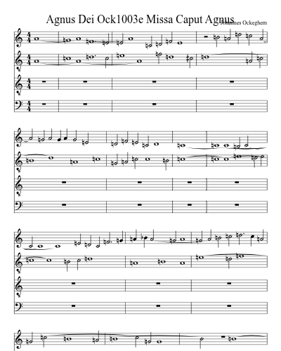 Agnus Dei Ock1003e Missa Caput Agnus preview