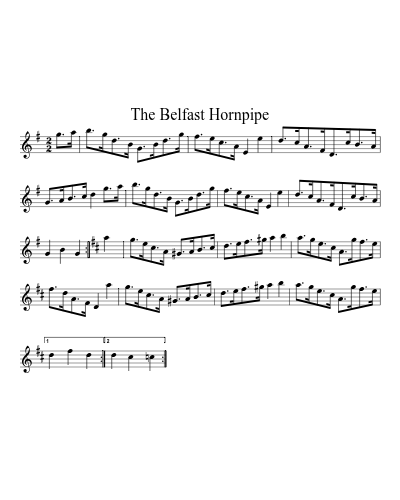 The Belfast hornpipe (Version 2) sheet music preview